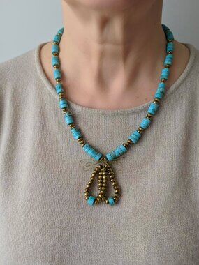 Turquoise and Fair Trade bead Necklace